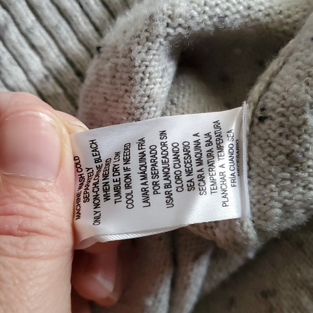 Weatherproof Gray Patterned Crewneck Sweater - image 8